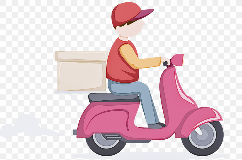 Pink Scooter Riding Toy Vehicle Transport, PNG, 1446x956px, Pink, Cartoon, Riding Toy, Scooter, Transport Download Free