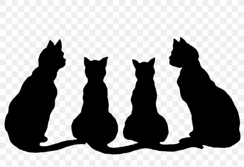 Black Cat Silhouette Small To Medium-sized Cats Black Cat, PNG, 1024x702px, Black, Black Cat, Blackandwhite, Cat, Paw Download Free