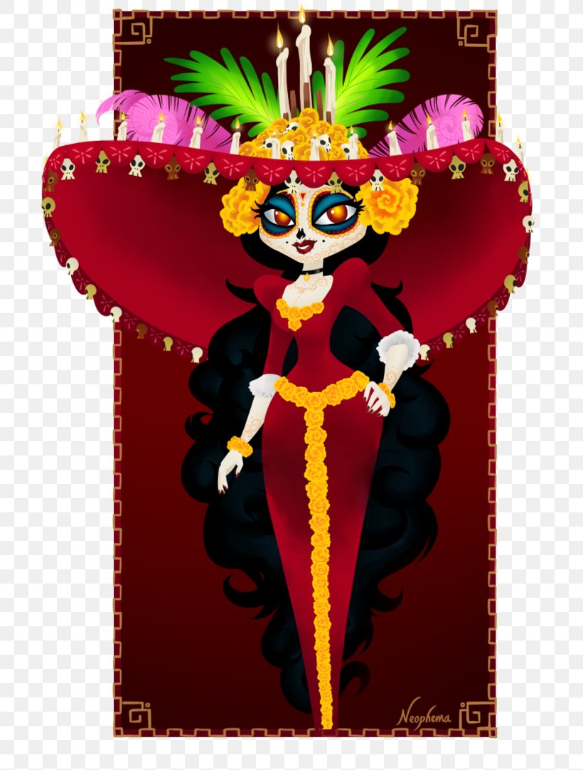 Day Of The Dead La Calavera Catrina All Souls Day Ofrenda, PNG, 738x1082px, Day Of The Dead, All Souls Day, Art, Calavera, Death Download Free