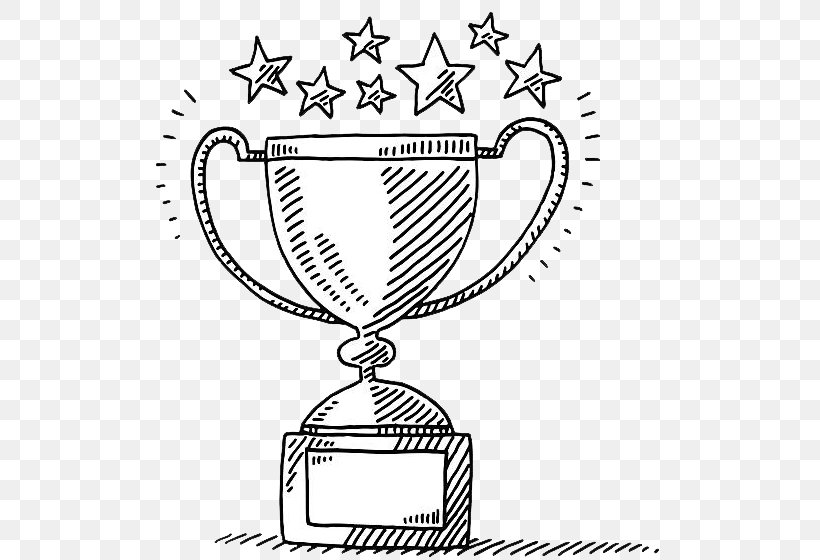Drawing Vector Graphics Stock Illustration Trophy, PNG, 525x560px, Drawing, Area, Award, Black And White, Coloring Book Download Free