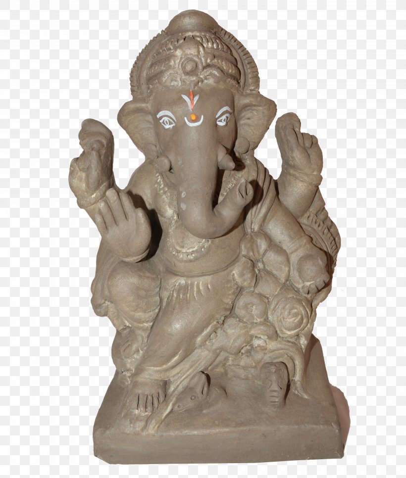 Ganesha Cult Image Clay Ganesh Chaturthi Murti, PNG, 4000x4713px, Ganesha, Artifact, Bust, Carving, Classical Sculpture Download Free