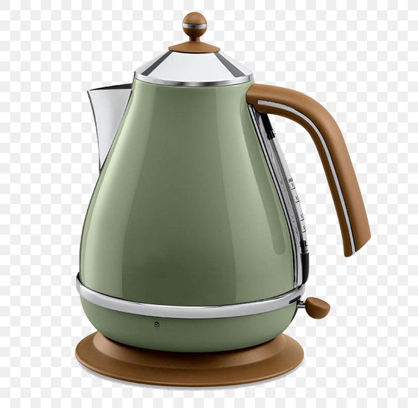 Kettle DeLonghi Toaster Coffeemaker Green, PNG, 682x800px, Watercolor, Cartoon, Flower, Frame, Heart Download Free
