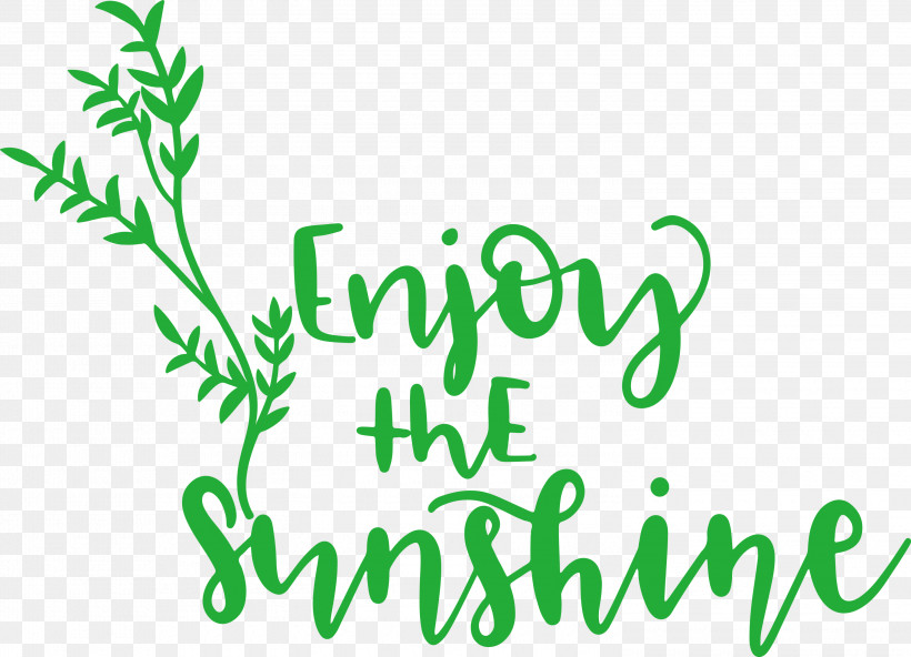 Sunshine Enjoy The Sunshine, PNG, 3000x2166px, Sunshine, Green, Leaf, Logo, Meter Download Free