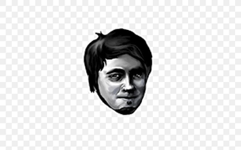 Telegram Sticker Forehead Twitch Self-portrait, PNG, 512x512px, Telegram, Black And White, Chin, Drawing, Face Download Free