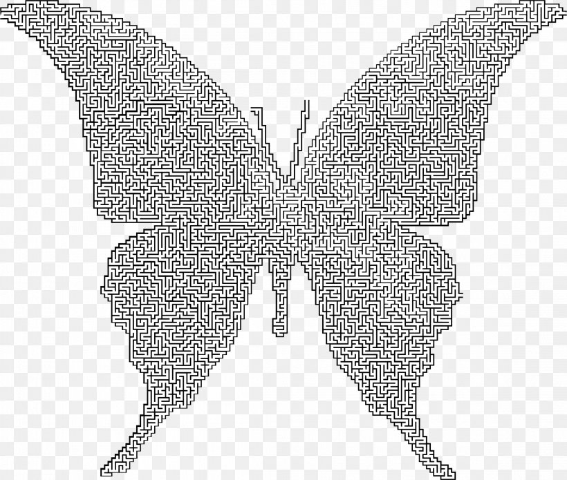Butterfly Insect Maze Moth Puzzle, PNG, 2298x1950px, Butterfly, Animal, Arthropod, Black And White, Bombycidae Download Free