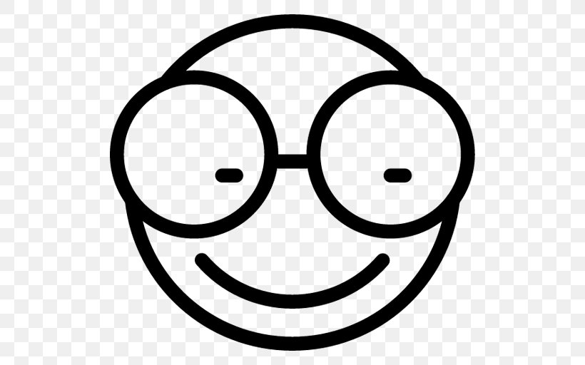 Emoticon Smiley Facial Expression, PNG, 512x512px, Emoticon, Area, Black, Black And White, Desktop Environment Download Free