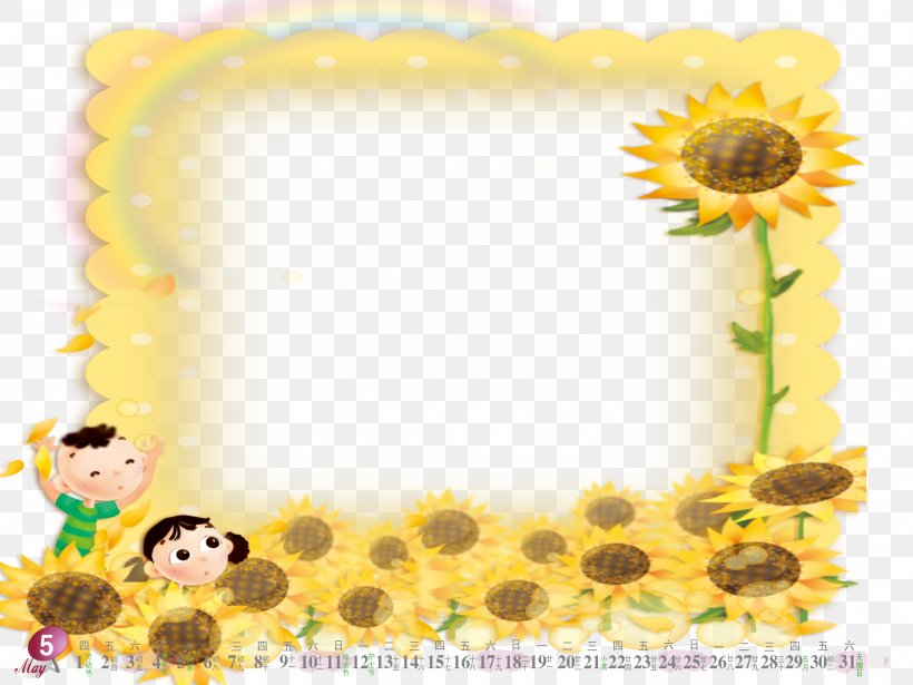 Calendar Computer File, PNG, 2362x1772px, Common Sunflower, Daisy Family, Family, Floral Design, Flower Download Free
