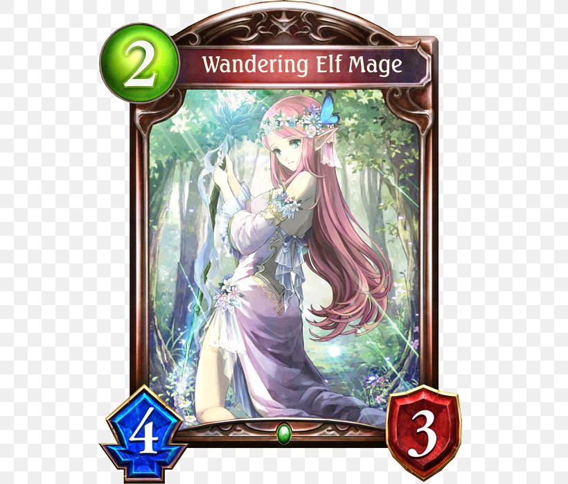 Shadowverse Elf Fairy ネクロマンシー Witch, PNG, 536x698px, Watercolor, Cartoon, Flower, Frame, Heart Download Free