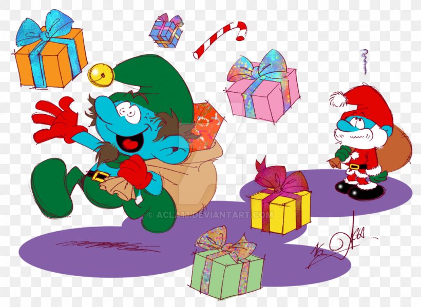 Santa Claus The Smurfs The Hundredth Smurf The Astrosmurf Christmas Day, PNG, 1024x749px, Santa Claus, Art, Artist, Artwork, Astrosmurf Download Free