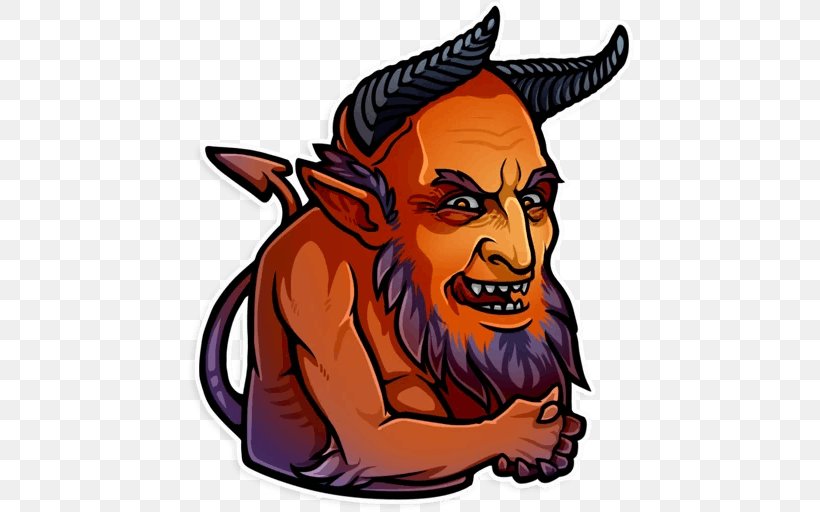Telegram Sticker Demon Mythology Legend, PNG, 512x512px, Telegram, Art, Cartoon, Demon, Fictional Character Download Free