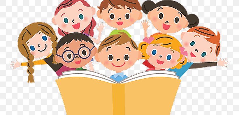 free family reading book clipart