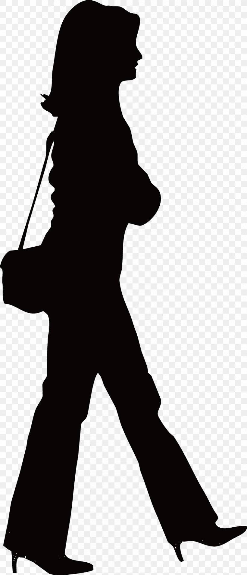 Silhouette Walking Icon, PNG, 840x1954px, Silhouette, Black And White, Homo Sapiens, Human Behavior, Joint Download Free