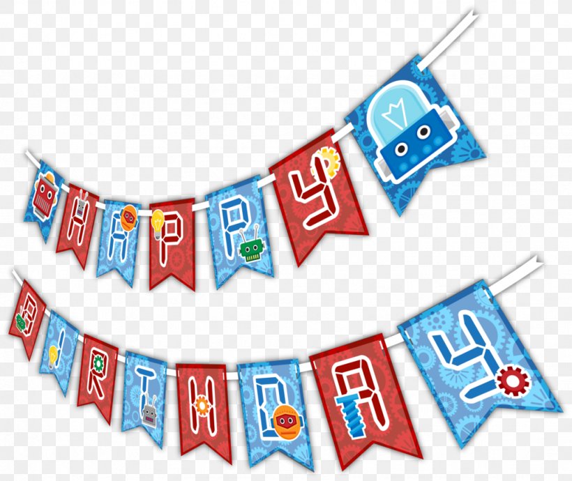 Banner Birthday Party Ribbon Robot, PNG, 1023x862px, Banner, Birthday, Happy Birthday To You, Party, Pennon Download Free
