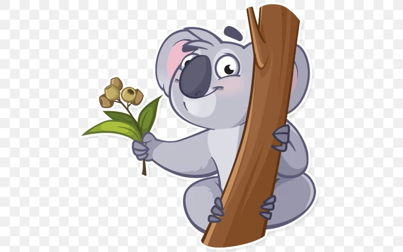 Bear Koala Sticker Telegram Messaging Apps, PNG, 512x512px, Bear, Animal, Art, Carnivoran, Cartoon Download Free