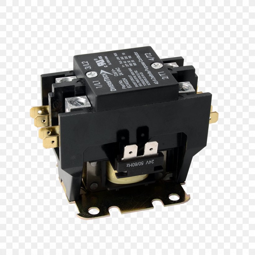 Electronic Component Contactor Electronics Electromagnetic Coil Electronic Circuit, PNG, 1000x1000px, Electronic Component, Circuit Component, Contactor, Diversitech, Eaton Corporation Download Free