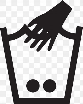 Hand Typing - Hand Washing Laundry Symbol Bleach PNG