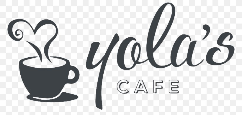 Yola's Cafe And Coffee Shop Of Madison Coffee Cup Tea, PNG, 800x391px, Cafe, Black And White, Brand, Coffee, Coffee Cup Download Free