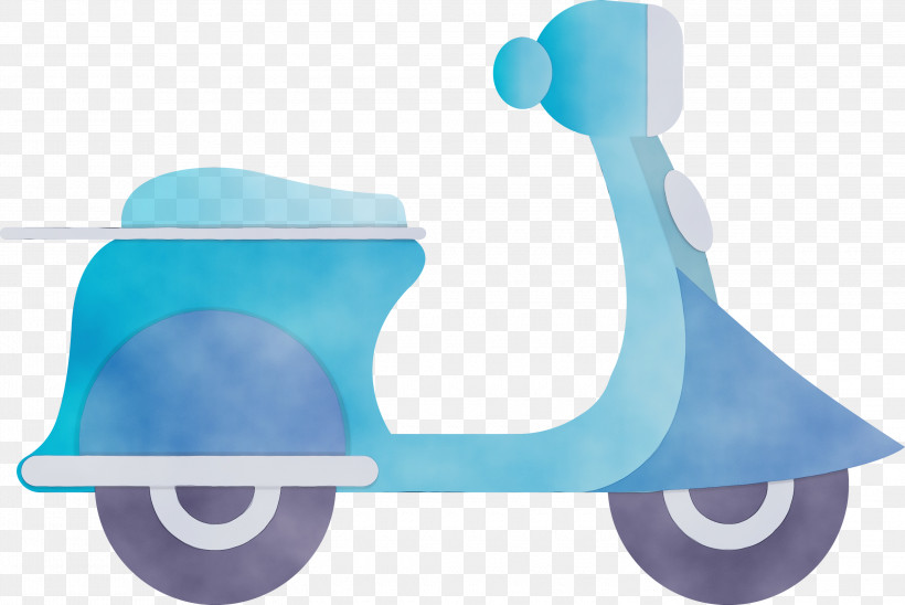 Blue Turquoise Transport Vehicle Riding Toy, PNG, 3000x2008px, Motorcycle, Baby Products, Blue, Moto, Paint Download Free