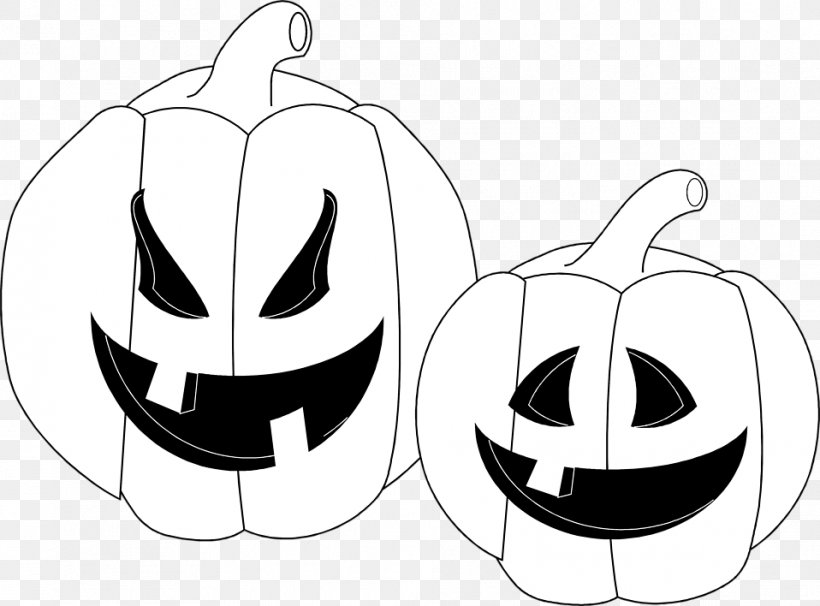 Jack-o'-lantern Halloween Black And White Clip Art, PNG, 958x708px, Halloween, Art, Black And White, Cartoon, Computer Download Free