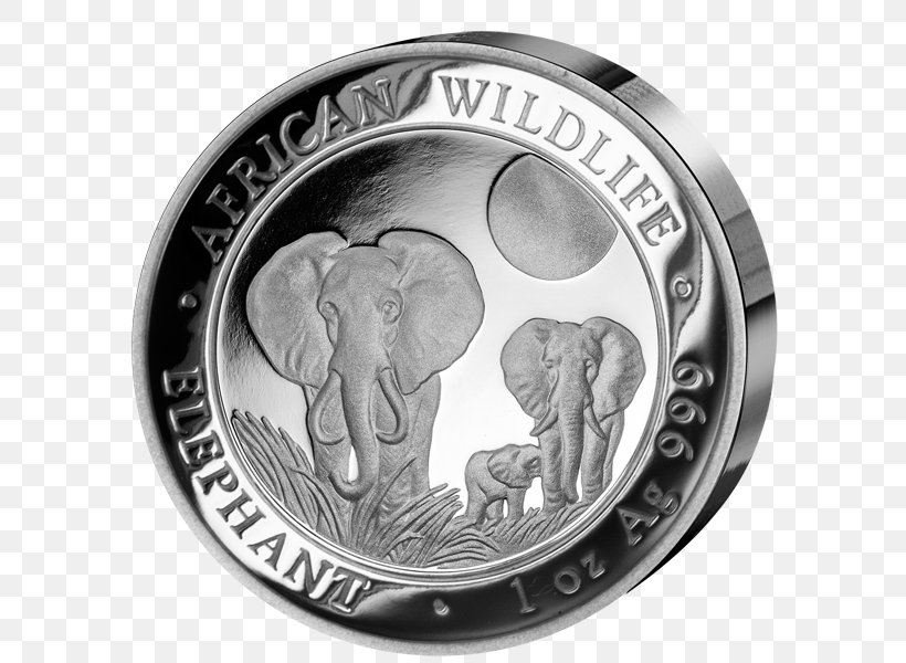 Silver Coin Somalia Proof Coinage, PNG, 600x600px, Silver Coin, Bitcoin, Black And White, Cent, Coin Download Free