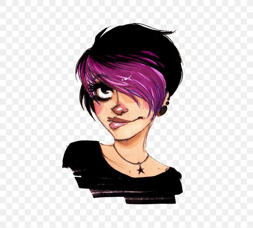 Bangs Deviantart Pixie Cut Hair Drawing Png 564x741px