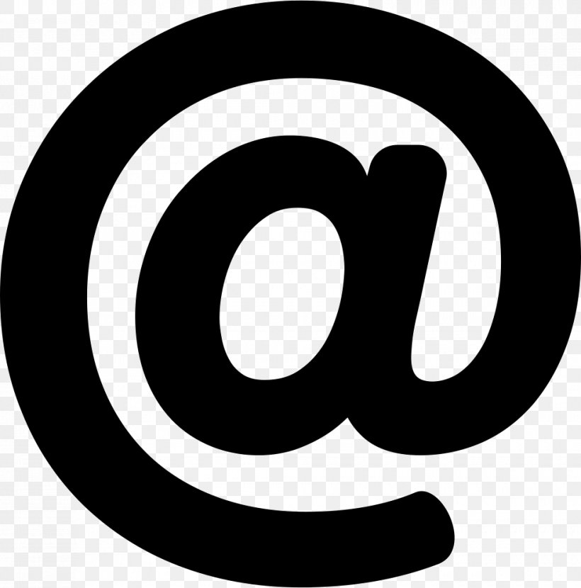 At Sign Symbol Arroba, PNG, 980x992px, At Sign, Ampersand, Arroba, Black And White, Brand Download Free