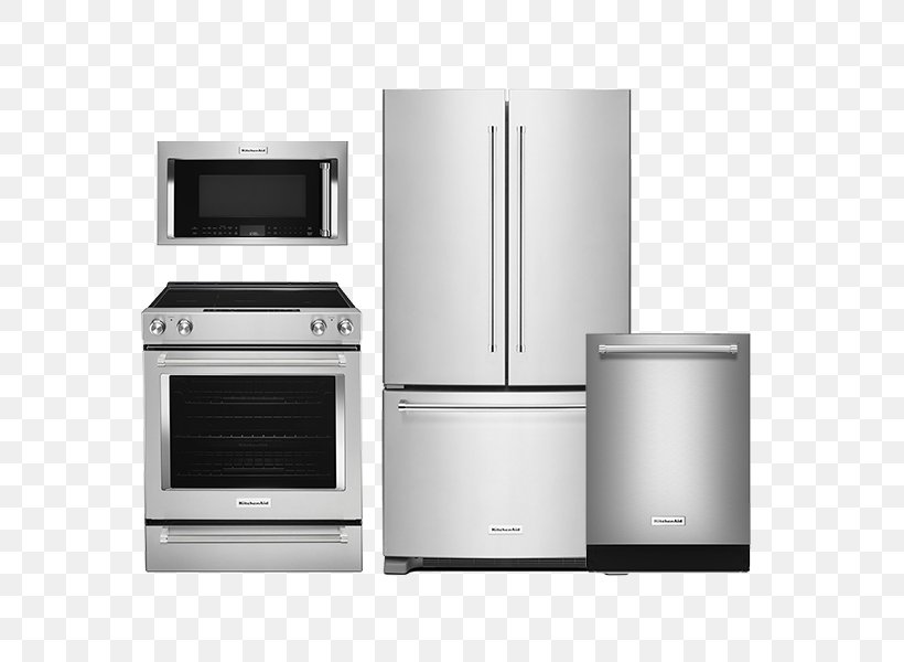 Home Appliance Refrigerator KitchenAid Cooking Ranges Stainless Steel, PNG, 600x600px, Home Appliance, Cooking Ranges, Frigidaire Gallery Fghb2866p, Gas Stove, Kitchen Download Free