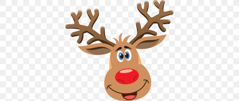 Reindeer Rudolph Drawing Clip Art, PNG, 371x347px, Reindeer, Antler, Cartoon, Christmas, Deer Download Free