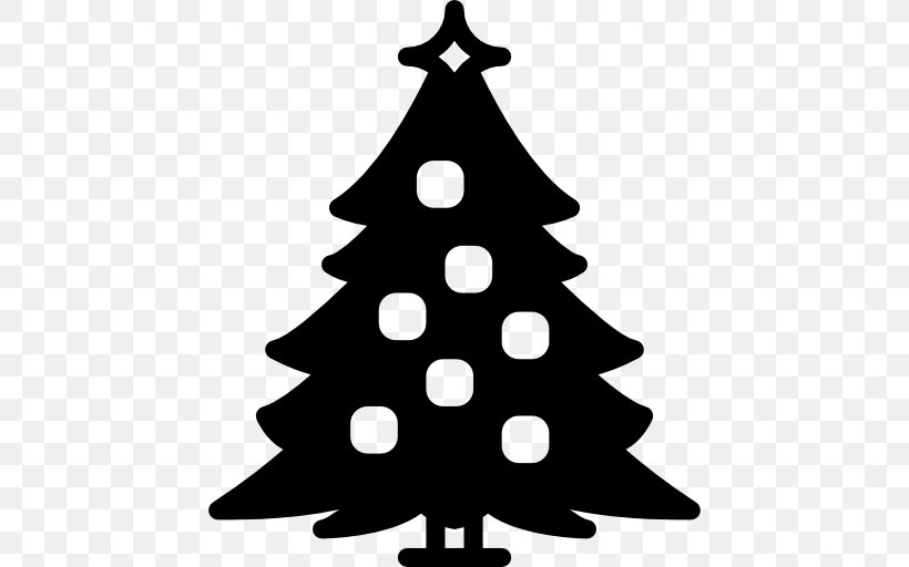 Christmas Tree Christmas Ornament, PNG, 512x512px, Christmas Tree, Advertising, Black And White, Christmas, Christmas And Holiday Season Download Free