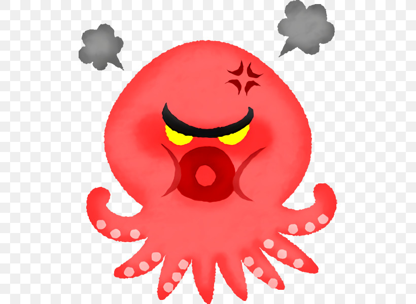 Emoticon, PNG, 510x600px, Octopus, Cartoon, Emoticon, Head, Material Property Download Free