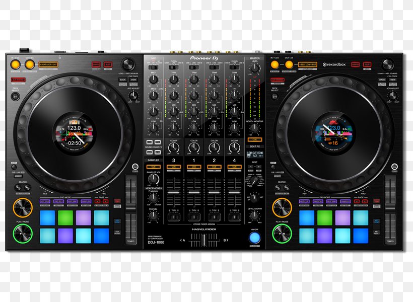 DJ Controller Pioneer DJ Disc Jockey Audio Mixers DJM, PNG, 800x600px, Watercolor, Cartoon, Flower, Frame, Heart Download Free