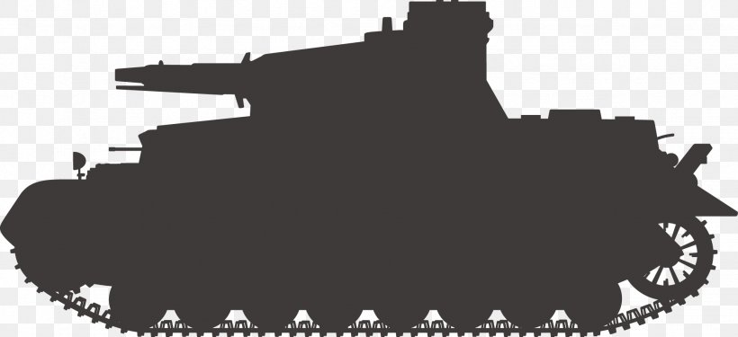 Panzer IV Tank Type 10 Silhouette 無人戦争2099, PNG, 1951x894px, 2017, Panzer Iv, Black, Black And White, Game Download Free