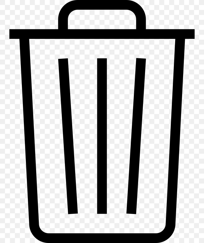 Rubbish Bins & Waste Paper Baskets Trash, PNG, 746x980px, Rubbish Bins Waste Paper Baskets, Apple, Area, Black, Black And White Download Free