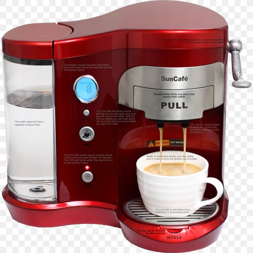 Single-serve Coffee Container Coffeemaker Brewed Coffee Espresso, PNG, 1400x1400px, Coffee, Breville, Brewed Coffee, Coffeemaker, Cup Download Free