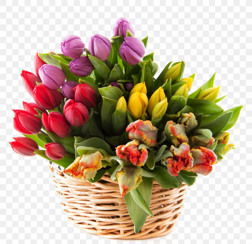 Basket Flower Bouquet Tulip Floristry, PNG, 1024x993px, Basket, Artificial Flower, Bulb, Cut Flowers, Floral Design Download Free