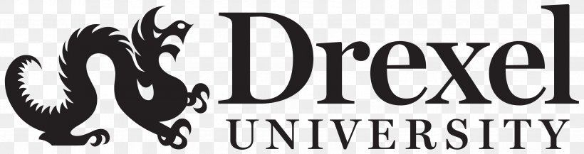 Drexel University Logo Brand Font, PNG, 3400x900px, Drexel University, Black And White, Brand, Character, Fiction Download Free