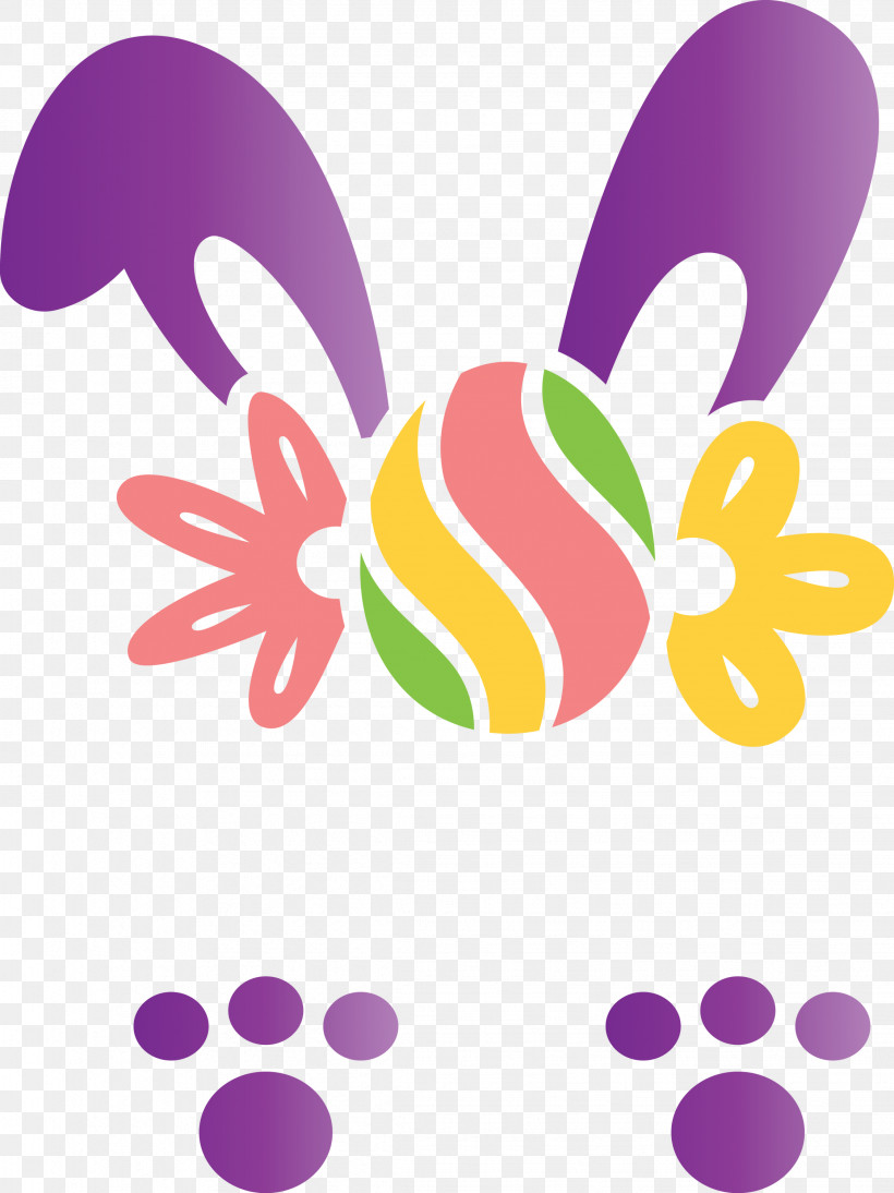 Easter Bunny Easter Day Cute Rabbit, PNG, 2247x3000px, Easter Bunny, Cute Rabbit, Easter Day, Paw, Purple Download Free