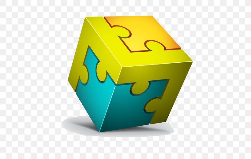 Jigsaw Puzzle Cube, PNG, 548x520px, 3d Computer Graphics, Jigsaw Puzzle, Box, Cube, Geometric Shape Download Free