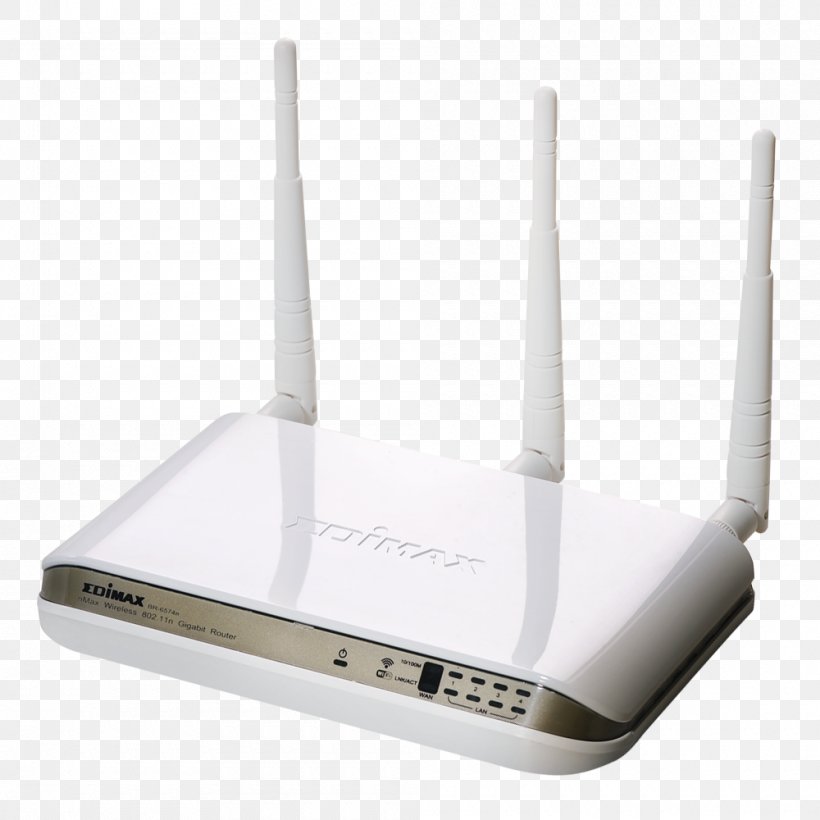 Wireless Router Edimax BR-6574N 300Mbps Wireless 802.11b/g/n Gigabit Broadband Router With Built-in 1WAN 4LAN 10/100/1000Mbps Gigabit Ethernet Ports DSL Modem, PNG, 1000x1000px, Wireless Router, Dsl Modem, Edimax, Edimax Br6258n, Edimax Br6524n Download Free