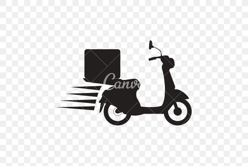 Fast Food Pizza Delivery Food Delivery, PNG, 550x550px, Fast Food, Bicycle, Black And White, Box, Courier Download Free