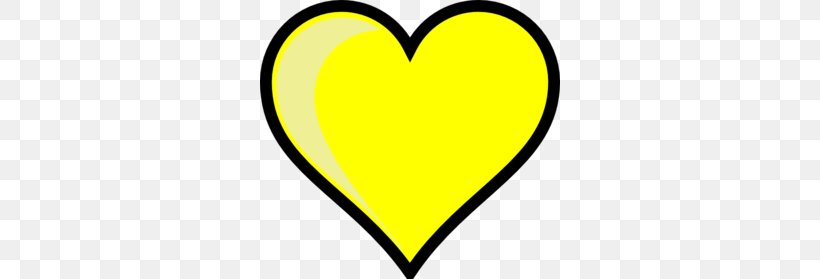 Heart Yellow Clip Art, PNG, 300x279px, Heart, Area, Black And White, Emoji, Emoticon Download Free