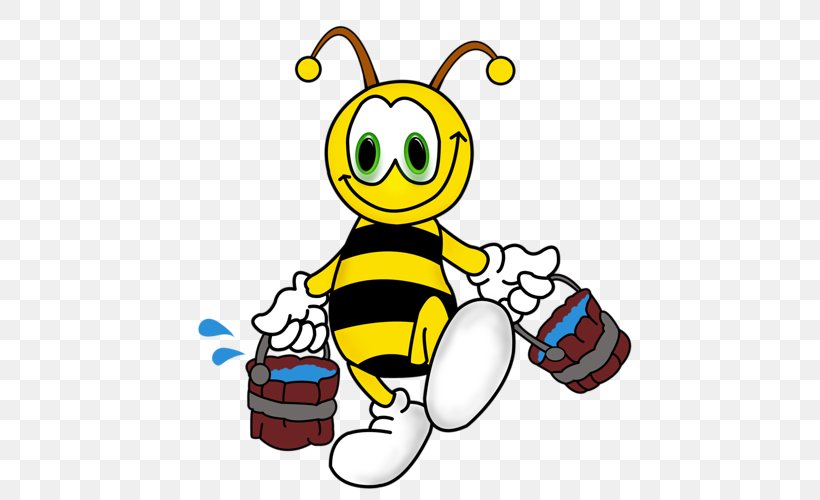 Honey Bee Smiley Clip Art, PNG, 500x500px, Honey Bee, Artwork, Bee, Cartoon, Happiness Download Free