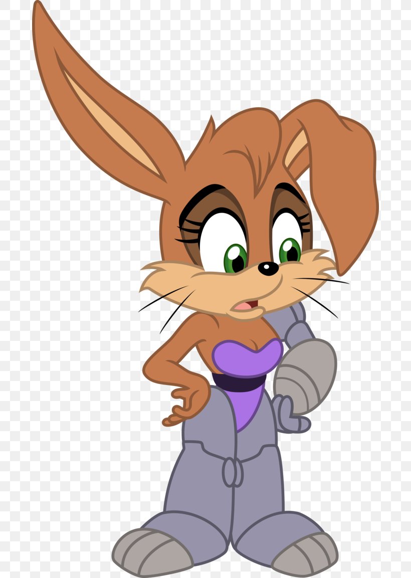Rabbit Hare Bunnie Rabbot Princess Sally Acorn Antoine D'Coolette, PNG, 692x1153px, Watercolor, Cartoon, Flower, Frame, Heart Download Free