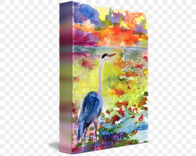 Watercolor Painting Acrylic Paint Heron, PNG, 432x650px, Painting, Acrylic Paint, Acrylic Resin, Art, Beak Download Free