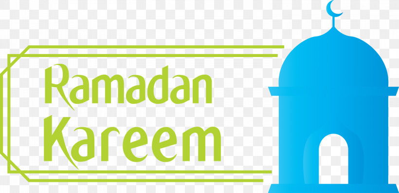 Ramadan Mubarak Ramadan Kareem, PNG, 3000x1452px, Ramadan Mubarak, Aqua, Azure, Blue, Green Download Free