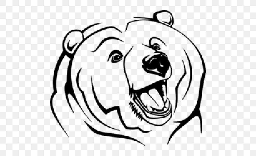 Grizzly Bear Polar Bear Kodiak Bear Clip Art, PNG, 500x500px, Watercolor, Cartoon, Flower, Frame, Heart Download Free