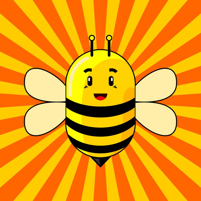 Honey Bee Insect Beehive, PNG, 1280x1280px, Bee, Beehive, Bumblebee, Cartoon, Drawing Download Free