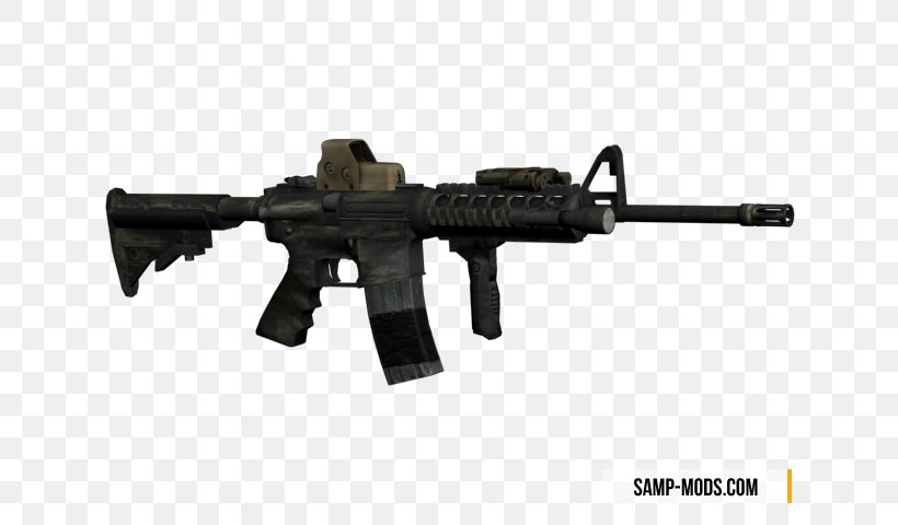 Airsoft Guns M4 Carbine Firearm Close Quarters Battle Receiver, PNG, 640x480px, Watercolor, Cartoon, Flower, Frame, Heart Download Free