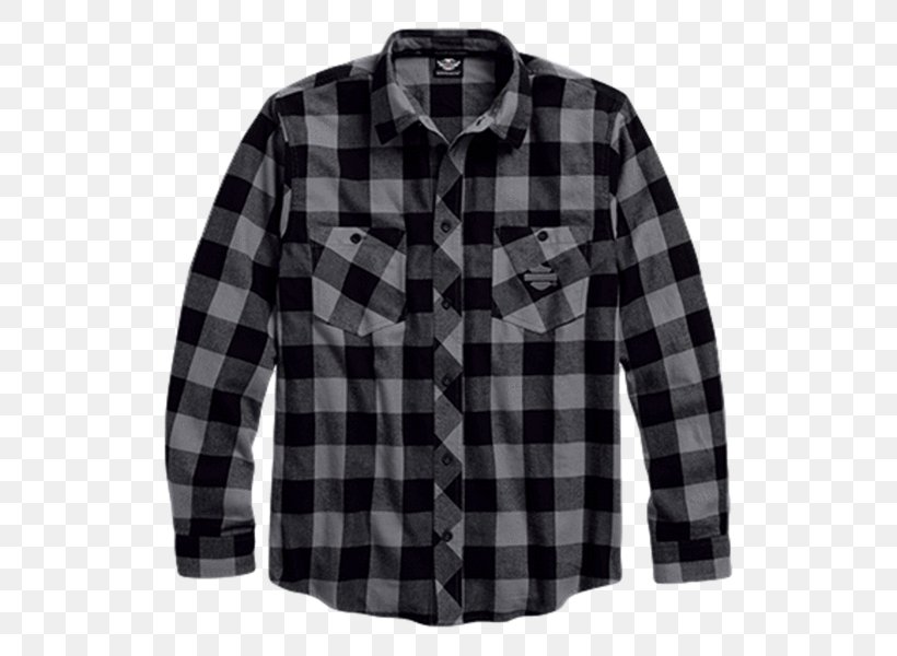 Long-sleeved T-shirt Flannel Dress Shirt, PNG, 600x600px, Tshirt, Black, Button, Check, Clothing Download Free
