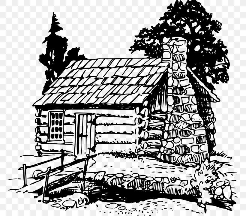 Log Cabin Drawing Coloring Book Adult, PNG, 764x720px, Log Cabin, Adult, Art, Artwork, Black And White Download Free